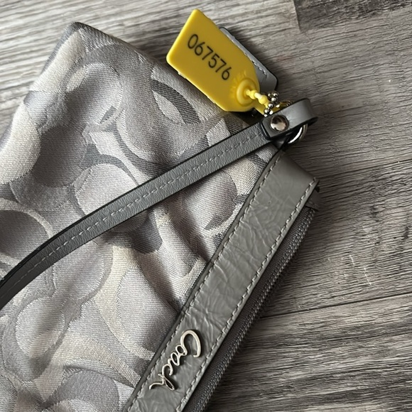 Coach Silver and Gray Wristlet - Picture 5 of 7